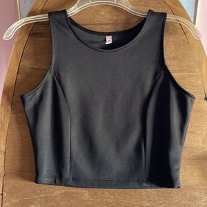Groovy Black Crop Top